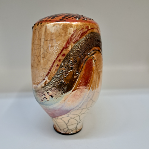 #260233 Raku 3X-Fired 9.5x5 $42 at Hunter Wolff Gallery
